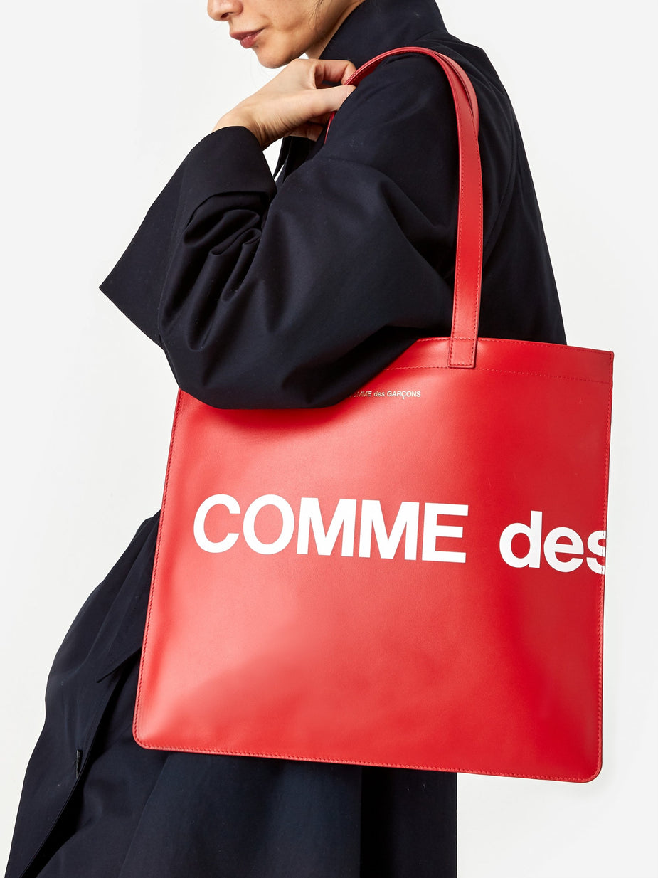 Comme des Garcons Wallets Comme des Garcons Wallet Huge Logo Tote (SA9001HL) - Red - Red