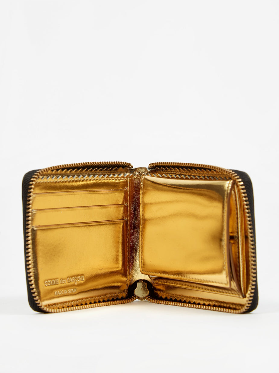 Comme des Garcons Wallets Comme des Garcons Wallets Mirror Inside XS (SA7100MI) - Black/Go - Black
