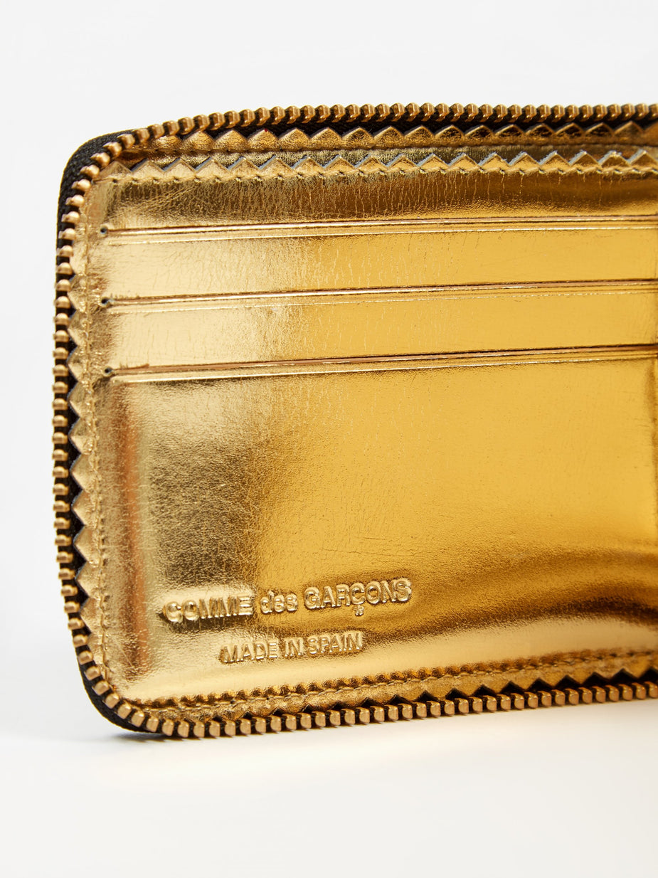 Comme des Garcons Wallets Comme des Garcons Wallets Mirror Inside XS (SA7100MI) - Black/Go - Black