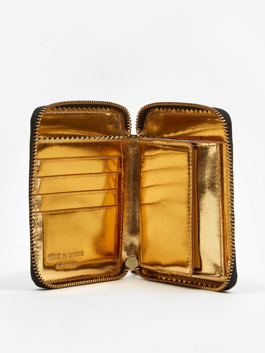 Comme des Garcons Wallets Comme des Garcons Wallets Mirror Inside M (SA2100MI) - Black/Gol - Black