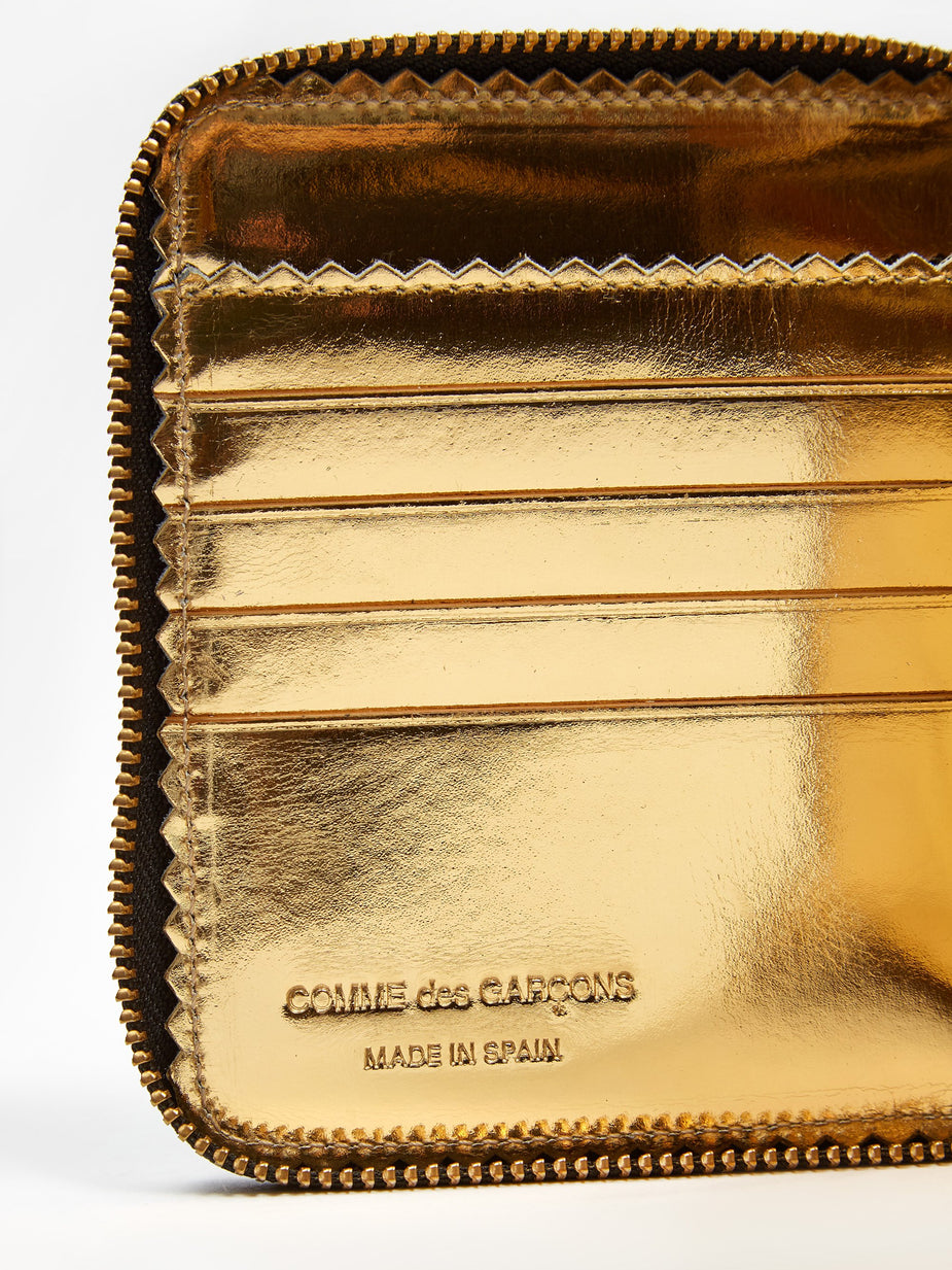 Comme des Garcons Wallets Comme des Garcons Wallets Mirror Inside M (SA2100MI) - Black/Gol - Black