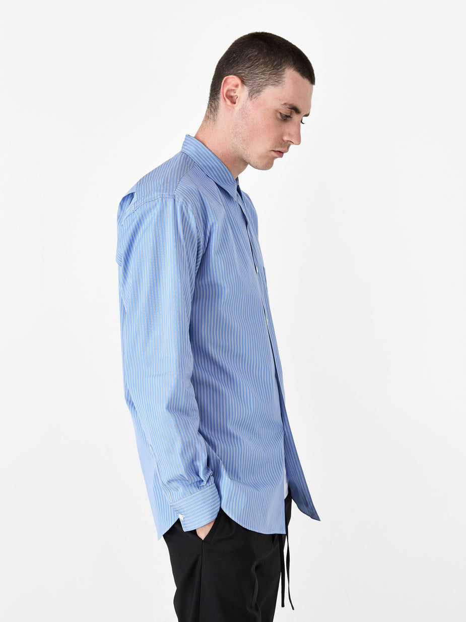 Comme Des Garçons Shirt Comme Des Garçons Shirt Forever Stripe Shirt - Dark Blue Stripe - Blue