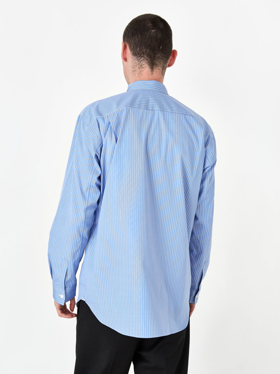 Comme Des Garçons Shirt Comme Des Garçons Shirt Forever Stripe Shirt - Dark Blue Stripe - Blue