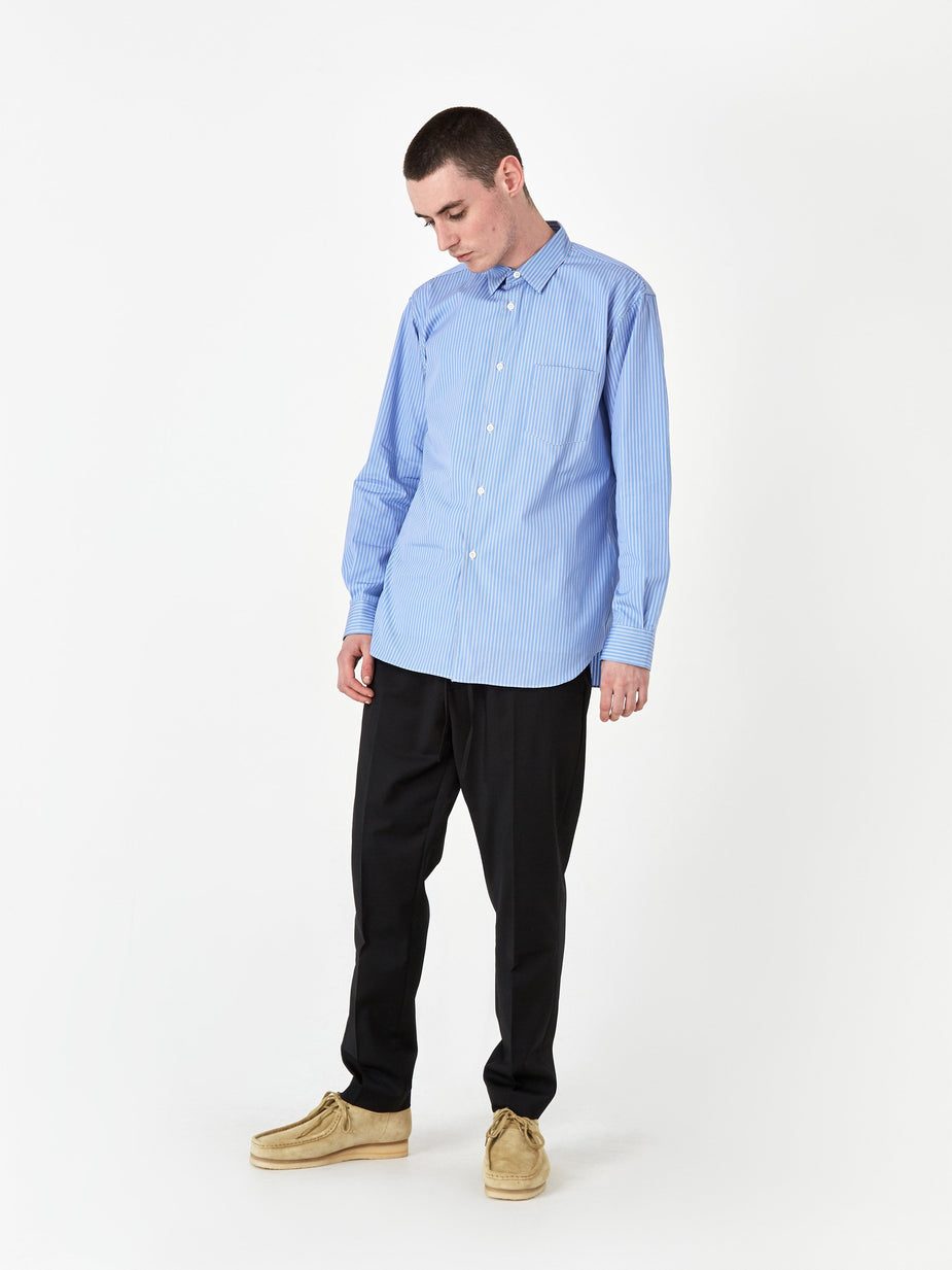 Comme Des Garçons Shirt Comme Des Garçons Shirt Forever Stripe Shirt - Dark Blue Stripe - Blue