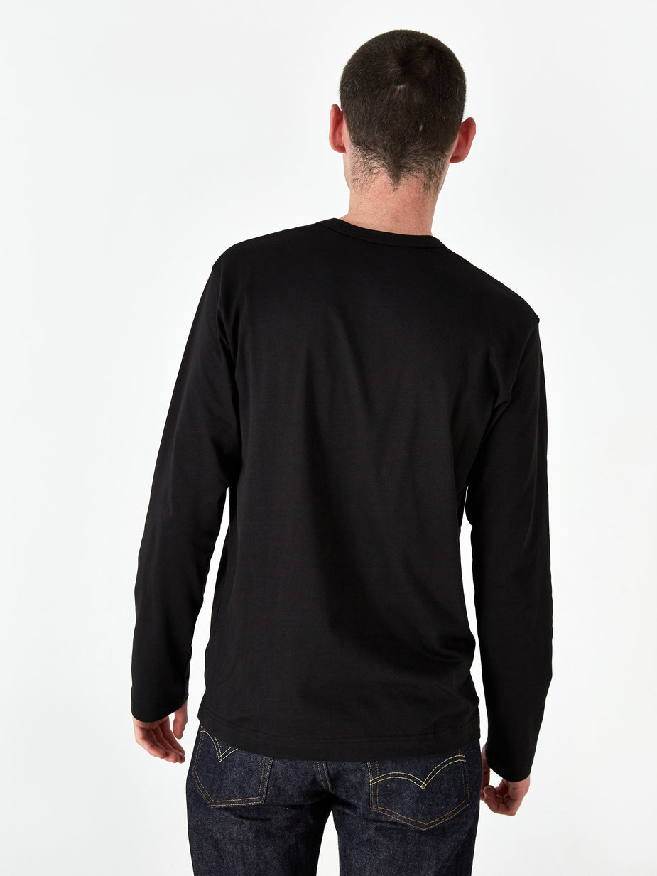 Comme Des Garçons Shirt Comme des Garçons Shirt Front Logo Longsleeve T-Shirt - Black - Black
