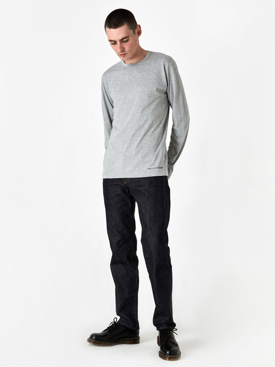 Comme Des Garçons Shirt Comme des Garçons Shirt Front Logo Longsleeve T-Shirt - Grey - Grey