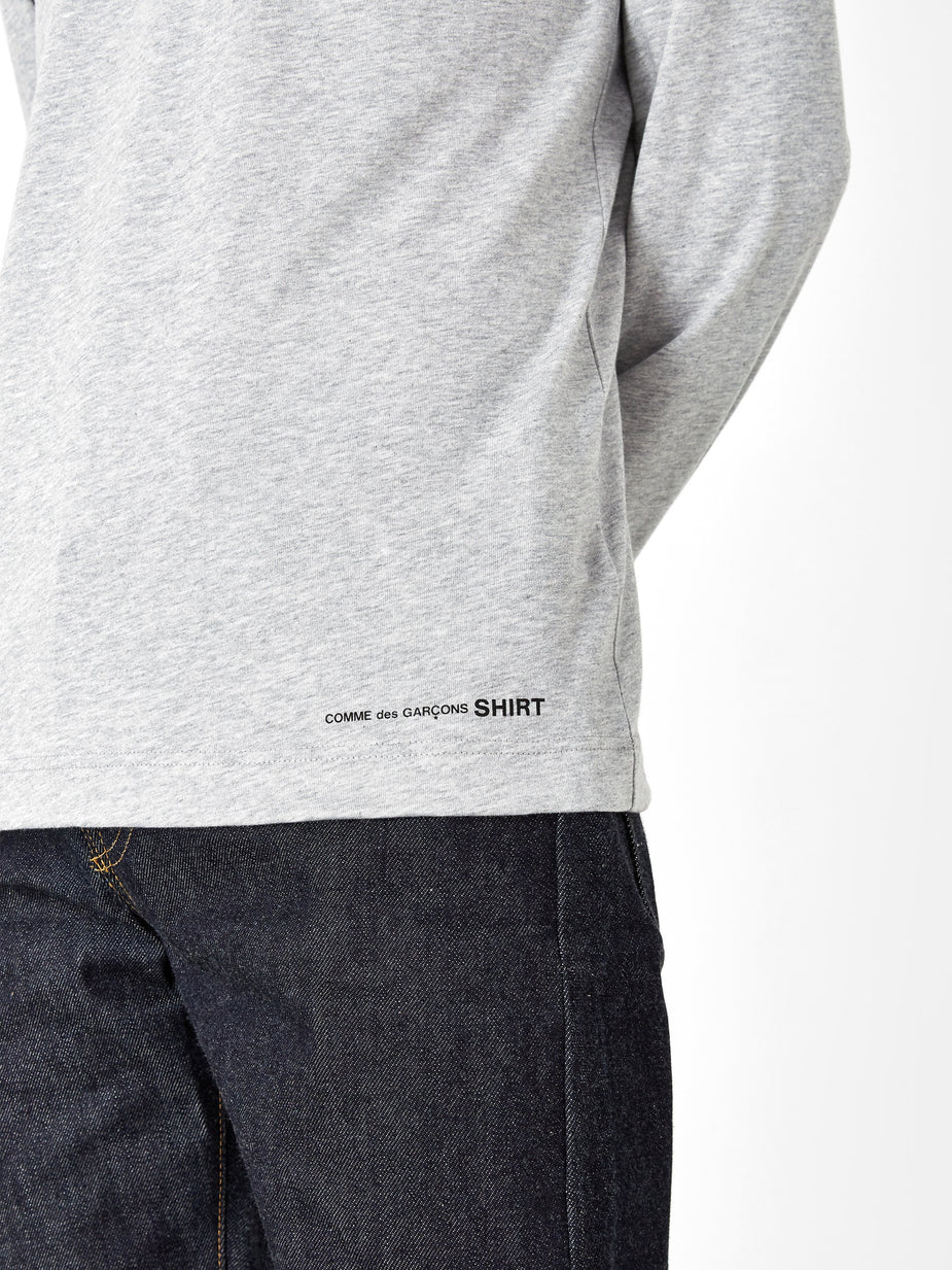 Comme Des Garçons Shirt Comme des Garçons Shirt Front Logo Longsleeve T-Shirt - Grey - Grey