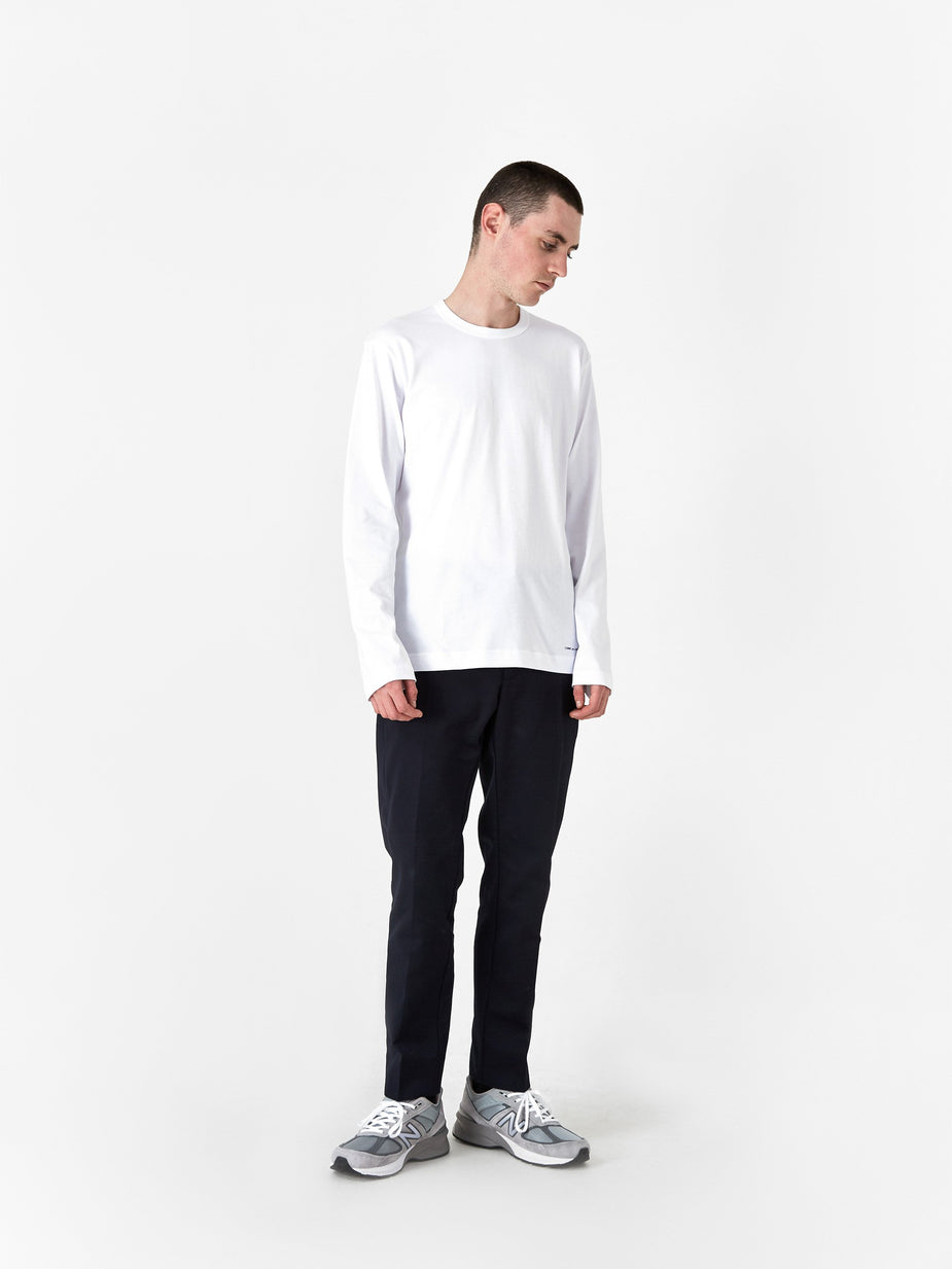 Comme Des Garçons Shirt Comme des Garçons Shirt Front Logo Longsleeve T-Shirt - White - White