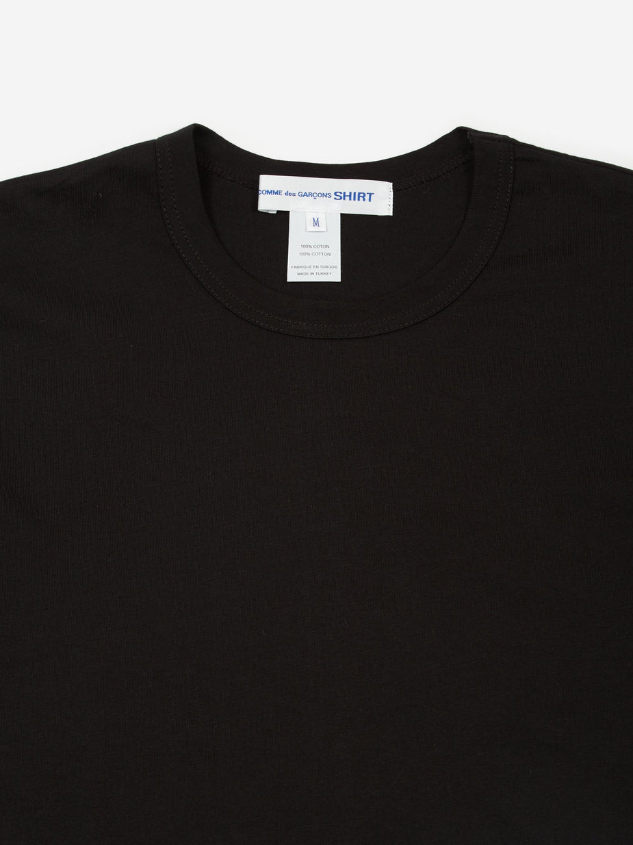 Comme Des Garçons Shirt Comme des Garçons Shirt Front Logo Shortsleeve T-Shirt - Black - Black