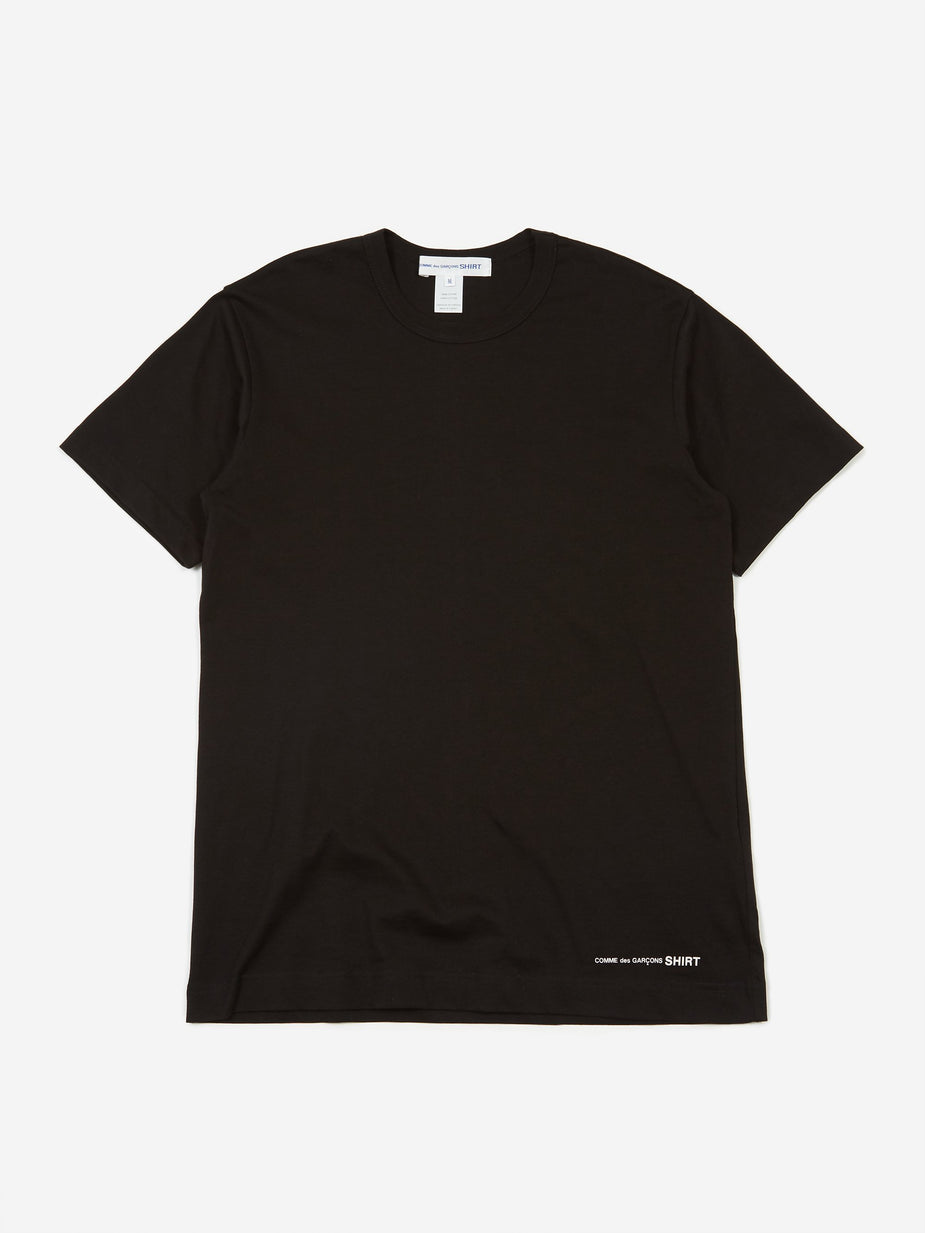 Comme Des Garçons Shirt Comme des Garçons Shirt Front Logo Shortsleeve T-Shirt - Black - Black