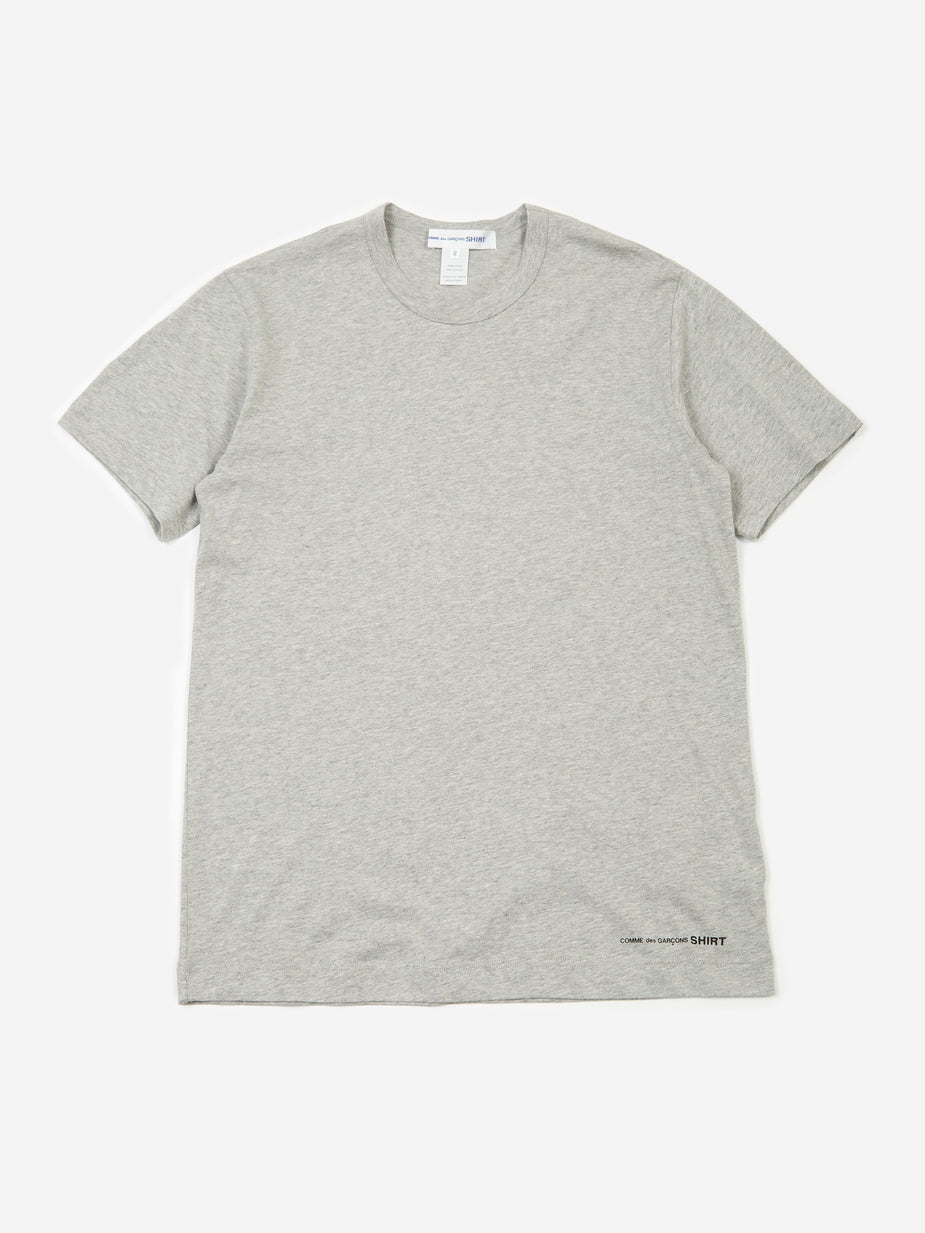 Comme Des Garçons Shirt Comme des Garçons Shirt Front Logo Shortsleeve T-Shirt - Grey - Grey