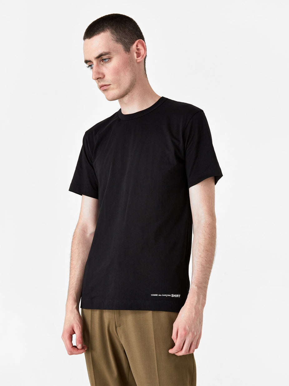 Comme Des Garçons Shirt Comme des Garçons Shirt Front Logo Shortsleeve T-Shirt - Black - Black