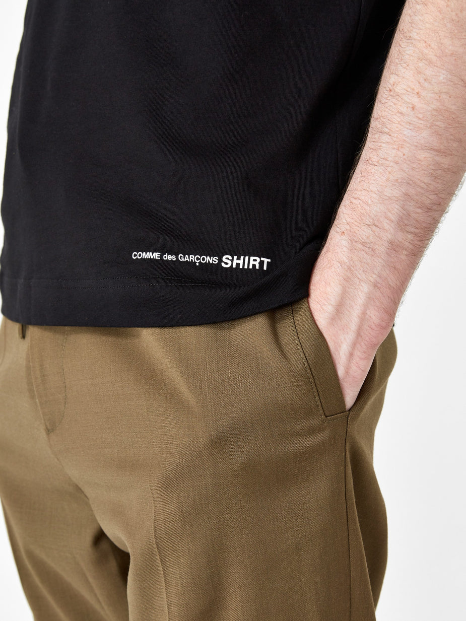 Comme Des Garçons Shirt Comme des Garçons Shirt Front Logo Shortsleeve T-Shirt - Black - Black