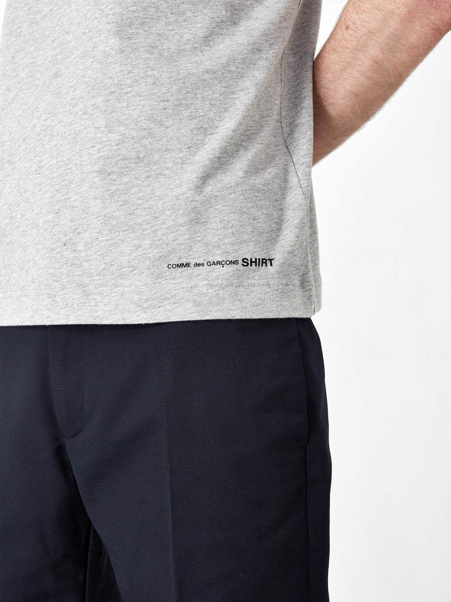 Comme Des Garçons Shirt Comme des Garçons Shirt Front Logo Shortsleeve T-Shirt - Grey - Grey