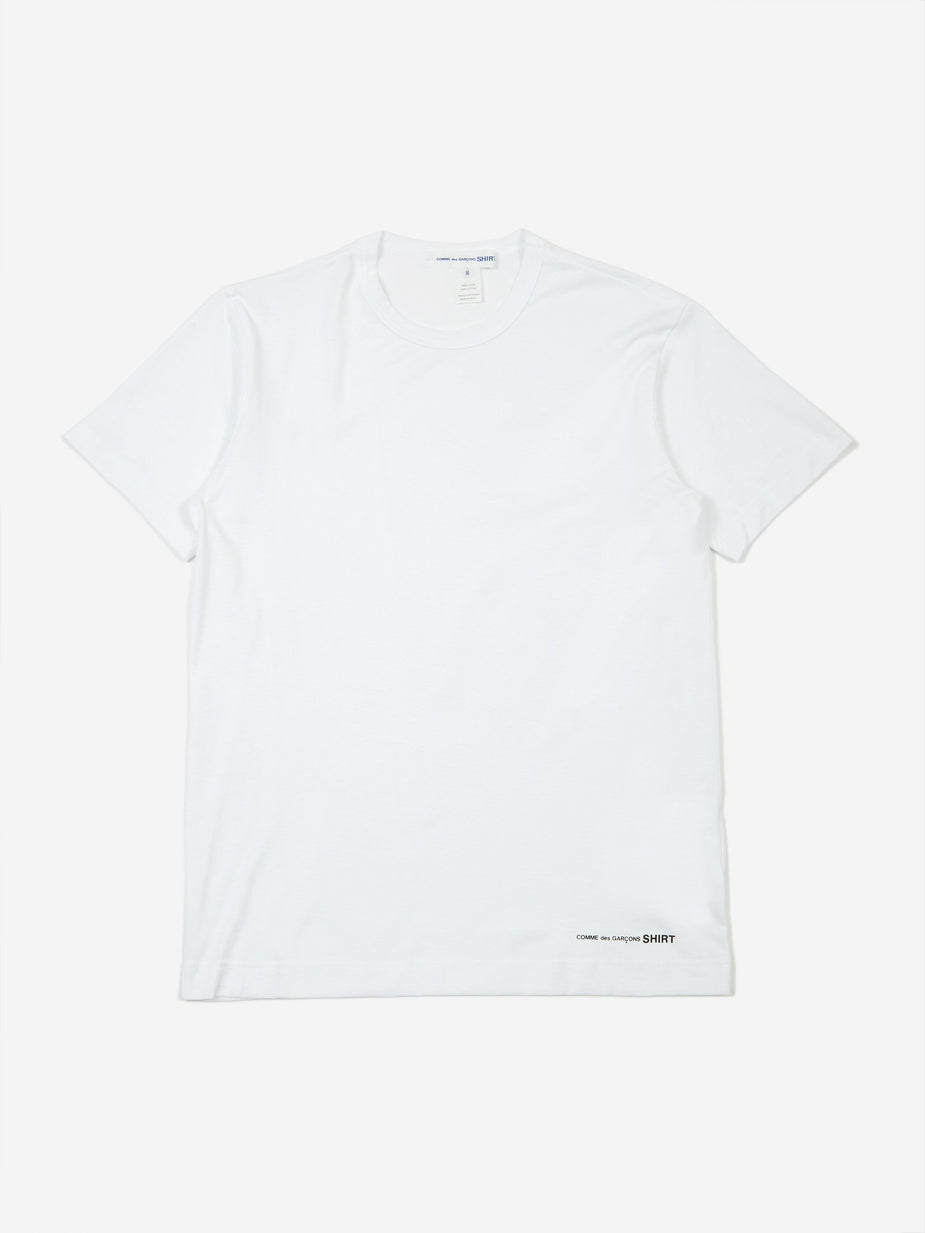 Comme Des Garçons Shirt Comme des Garçons Shirt Front Logo Shortsleeve T-Shirt - White - White