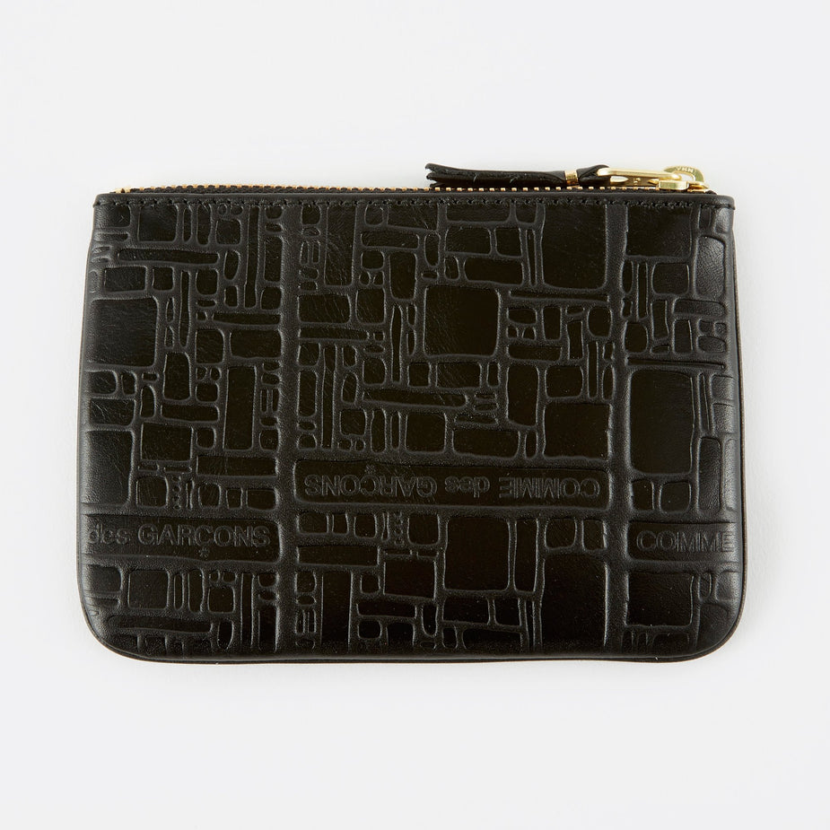 Comme des Garcons Wallets Comme des Garcons Wallets Embossed Logotype XS - Black - Black