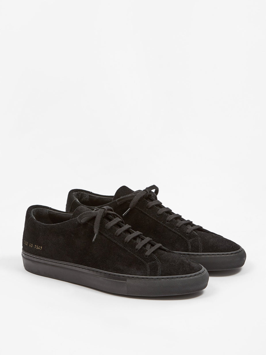 Common Projects Common Projects Achilles Low Suede - Black/Black - Black