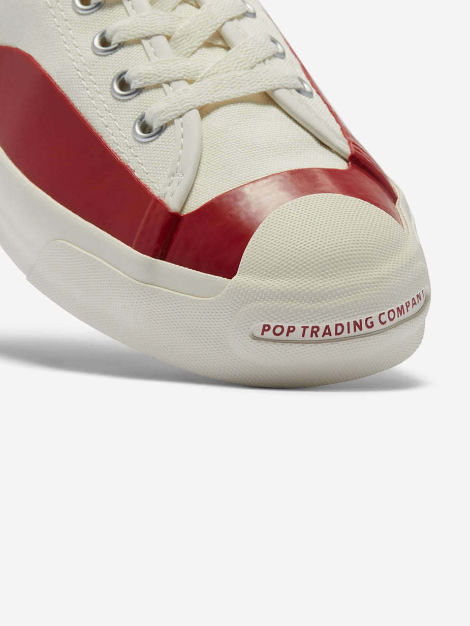 Converse Converse x Pop Trading Company JP Pro Ox - Egret/Red - White