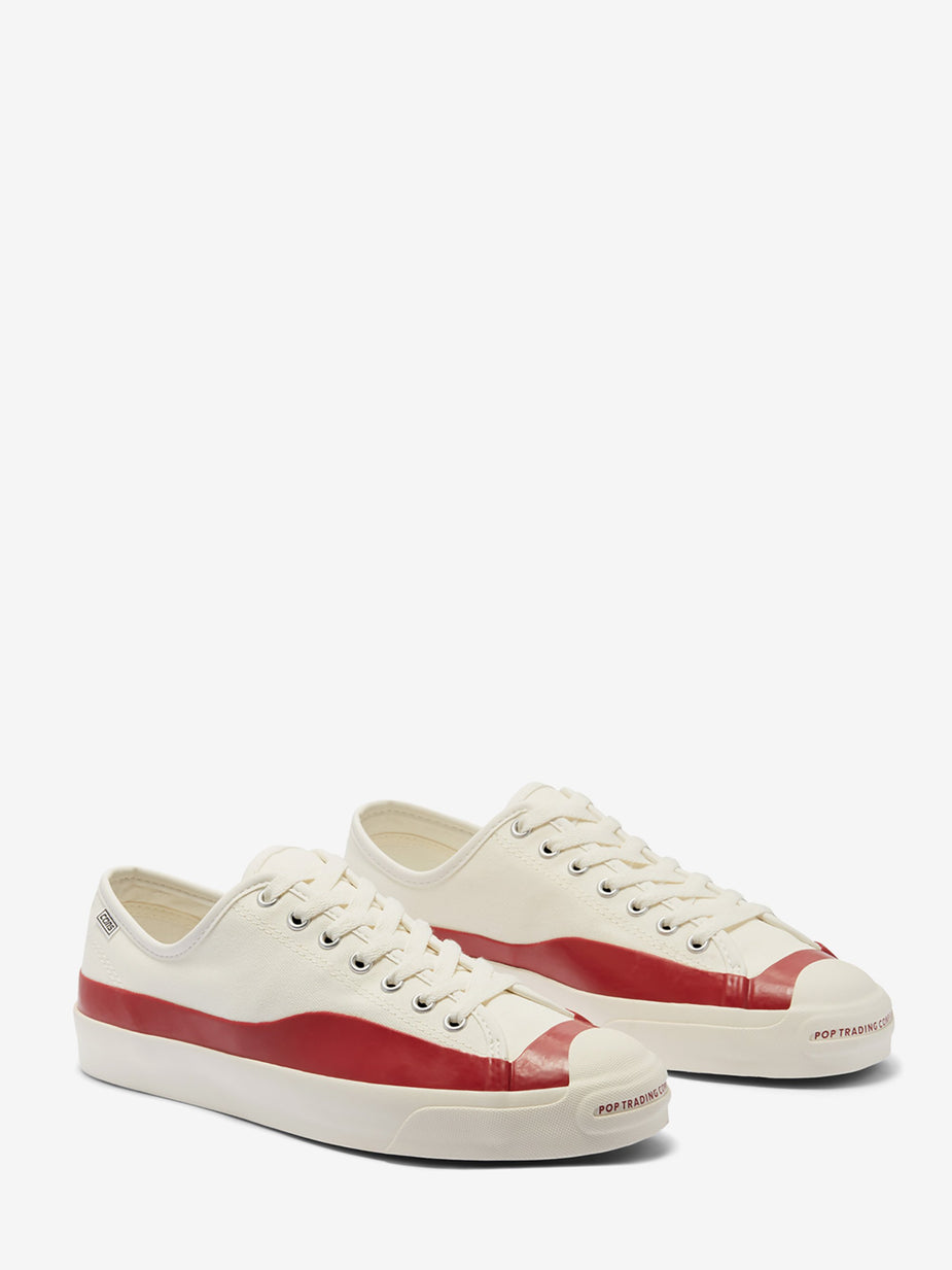 Converse Converse x Pop Trading Company JP Pro Ox - Egret/Red - White