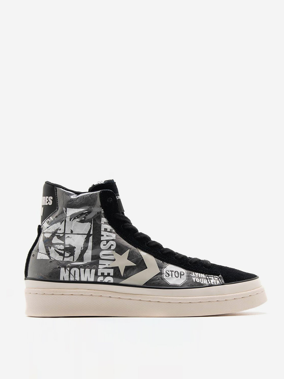 Converse Converse x Pleasures Pro Leather Mid - Black/White - Black