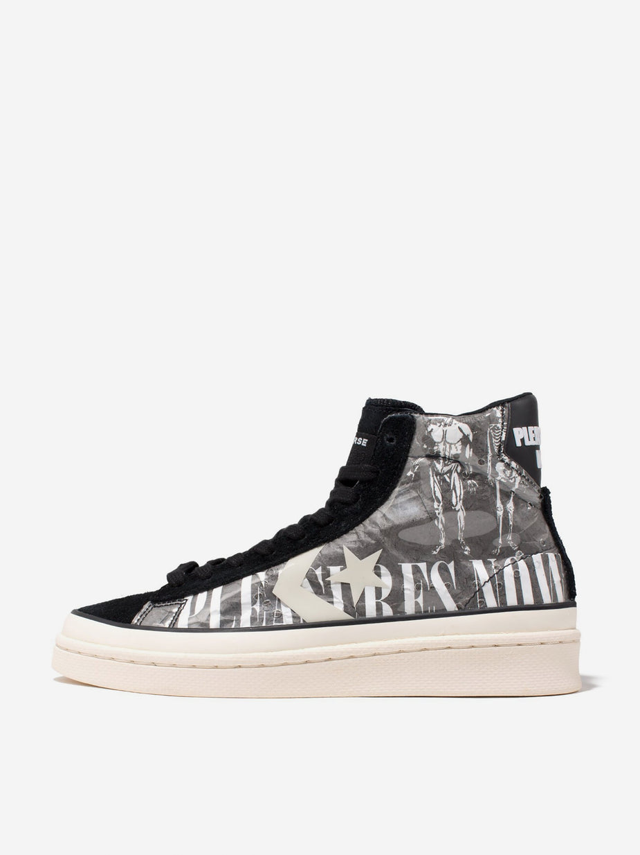 Converse Converse x Pleasures Pro Leather Mid - Black/White - Black