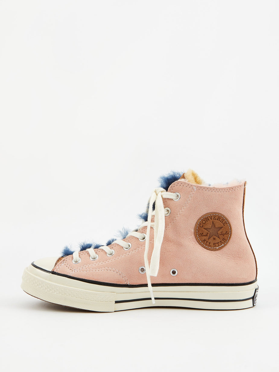 Converse Converse Shearling Chuck Taylor 70 Hi - Navy/Baby Pink/Egret - Pink