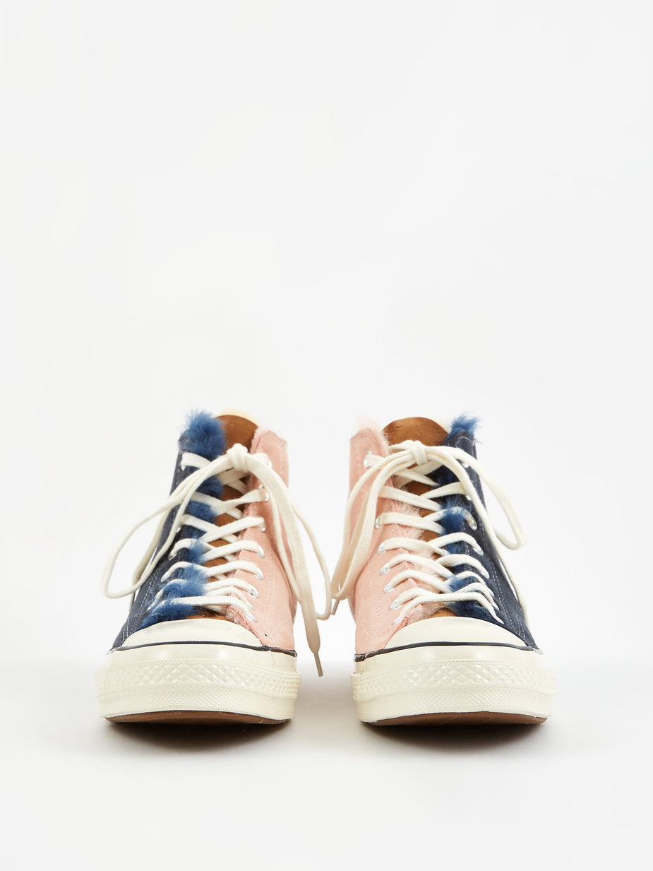 Converse Converse Shearling Chuck Taylor 70 Hi - Navy/Baby Pink/Egret - Pink