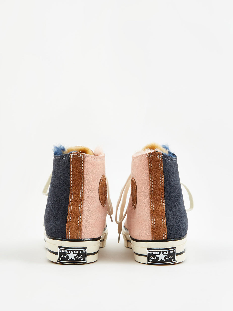 Converse Converse Shearling Chuck Taylor 70 Hi - Navy/Baby Pink/Egret - Pink
