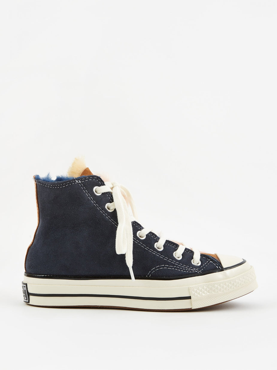 Converse Converse Shearling Chuck Taylor 70 Hi - Navy/Baby Pink/Egret - Pink