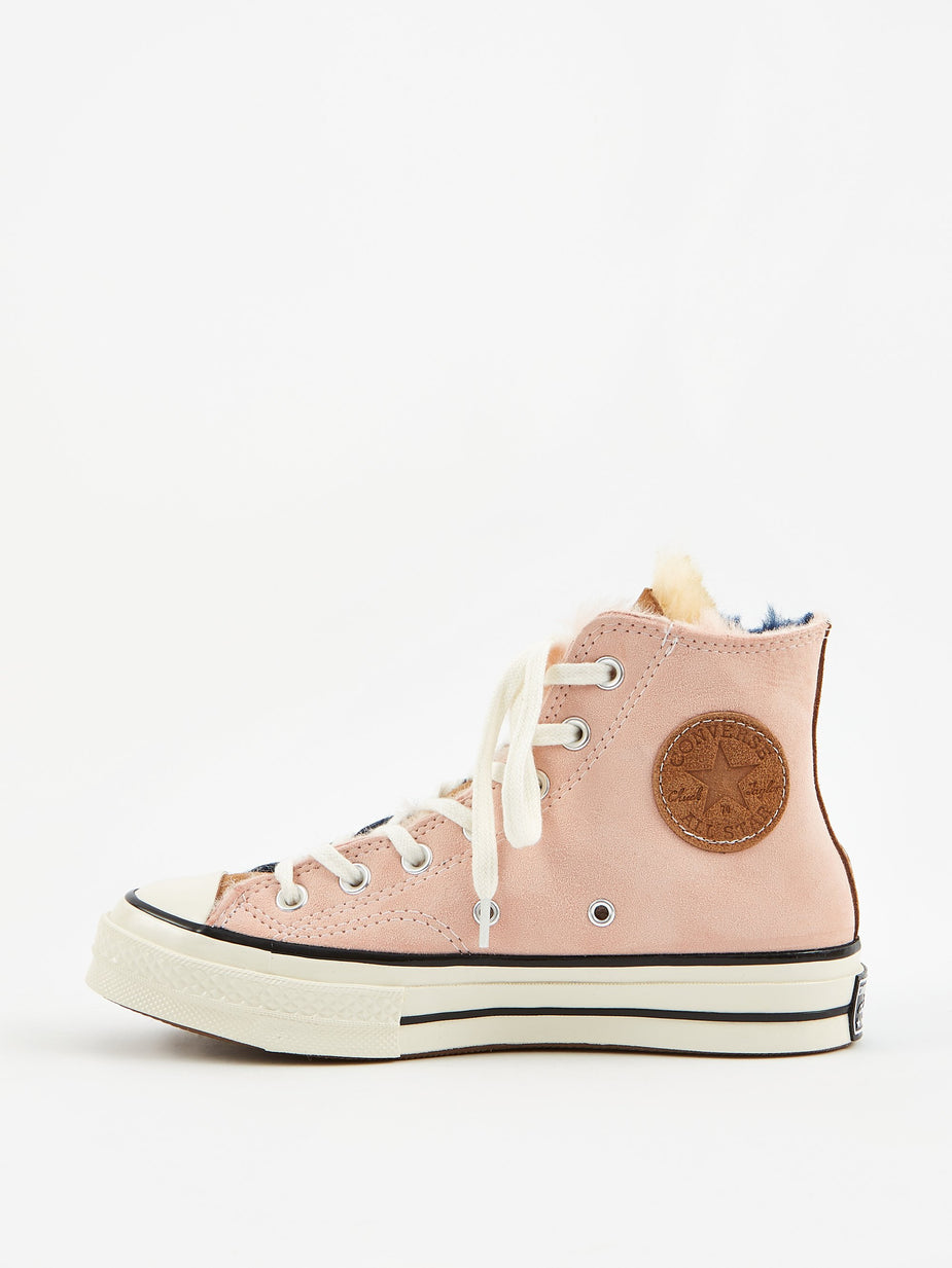 Converse Converse Shearling Chuck Taylor 70 Hi - Navy/Baby Pink/Egret - Pink