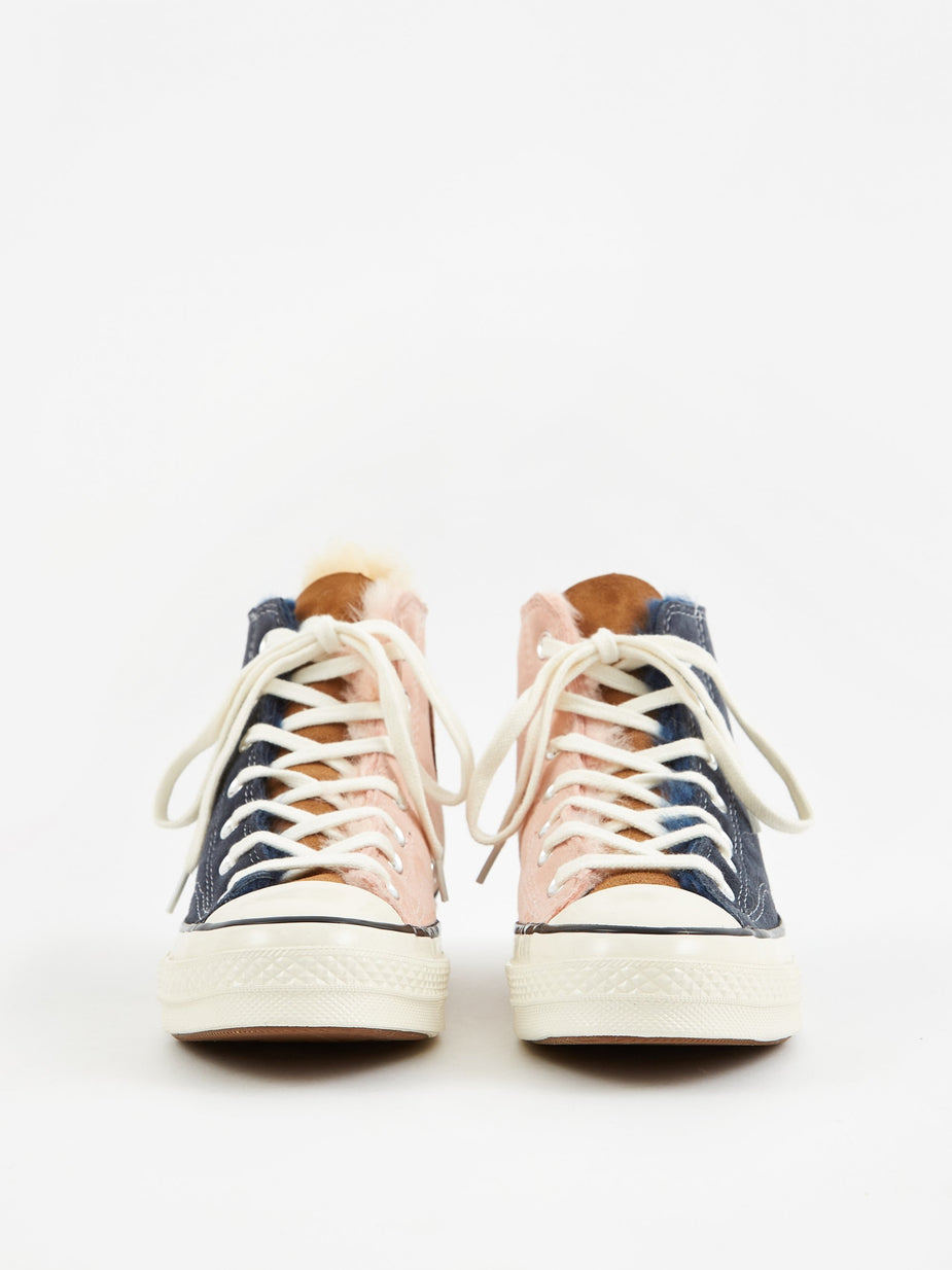 Converse Converse Shearling Chuck Taylor 70 Hi - Navy/Baby Pink/Egret - Pink