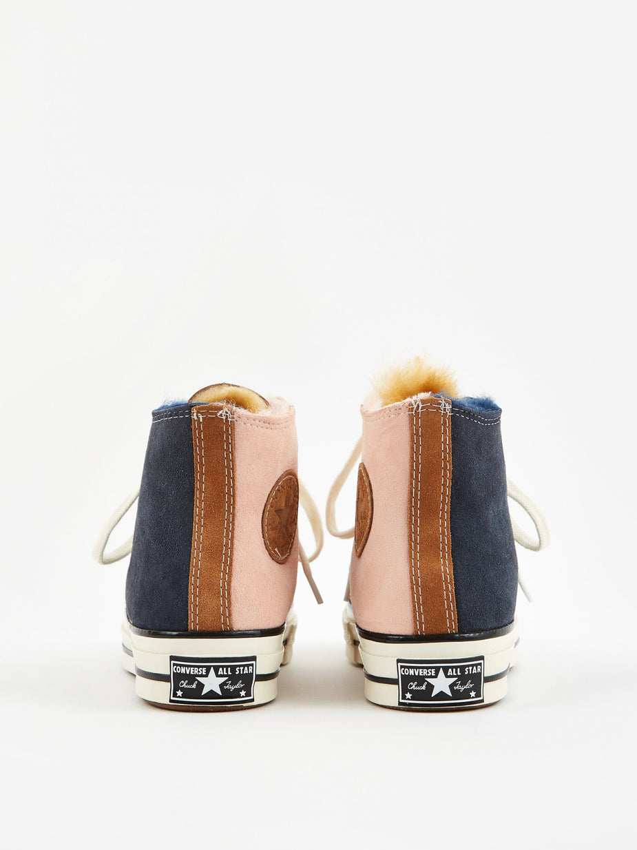 Converse Converse Shearling Chuck Taylor 70 Hi - Navy/Baby Pink/Egret - Pink