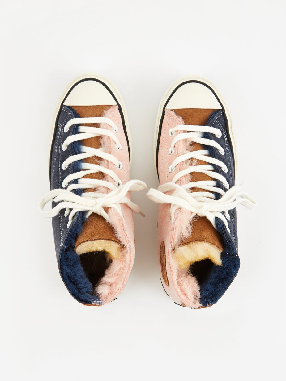 Converse Converse Shearling Chuck Taylor 70 Hi - Navy/Baby Pink/Egret - Pink