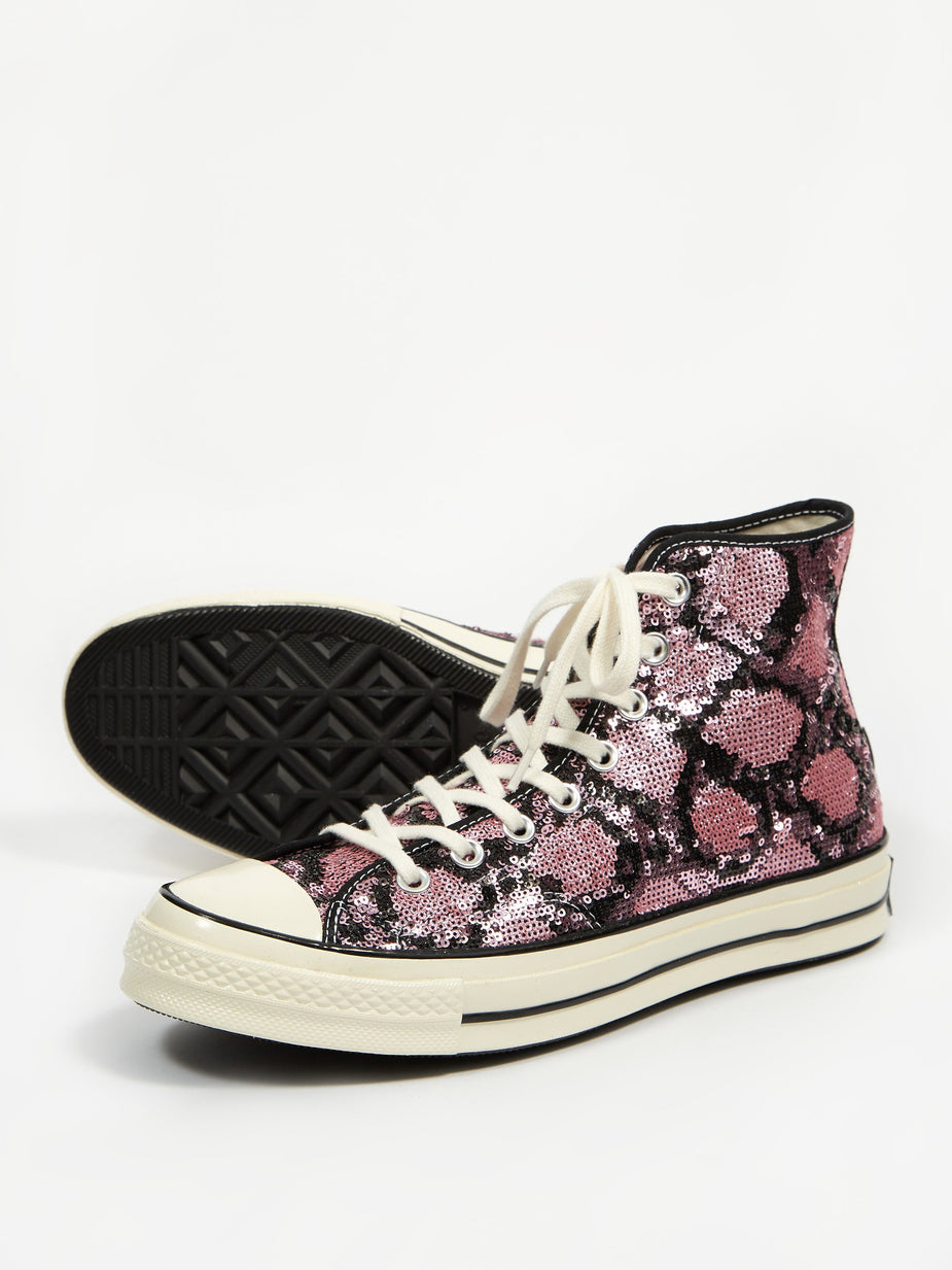 Converse Converse Snake Sequin Chuck 70 Hi - Light Orchid/Egret/Black - Black