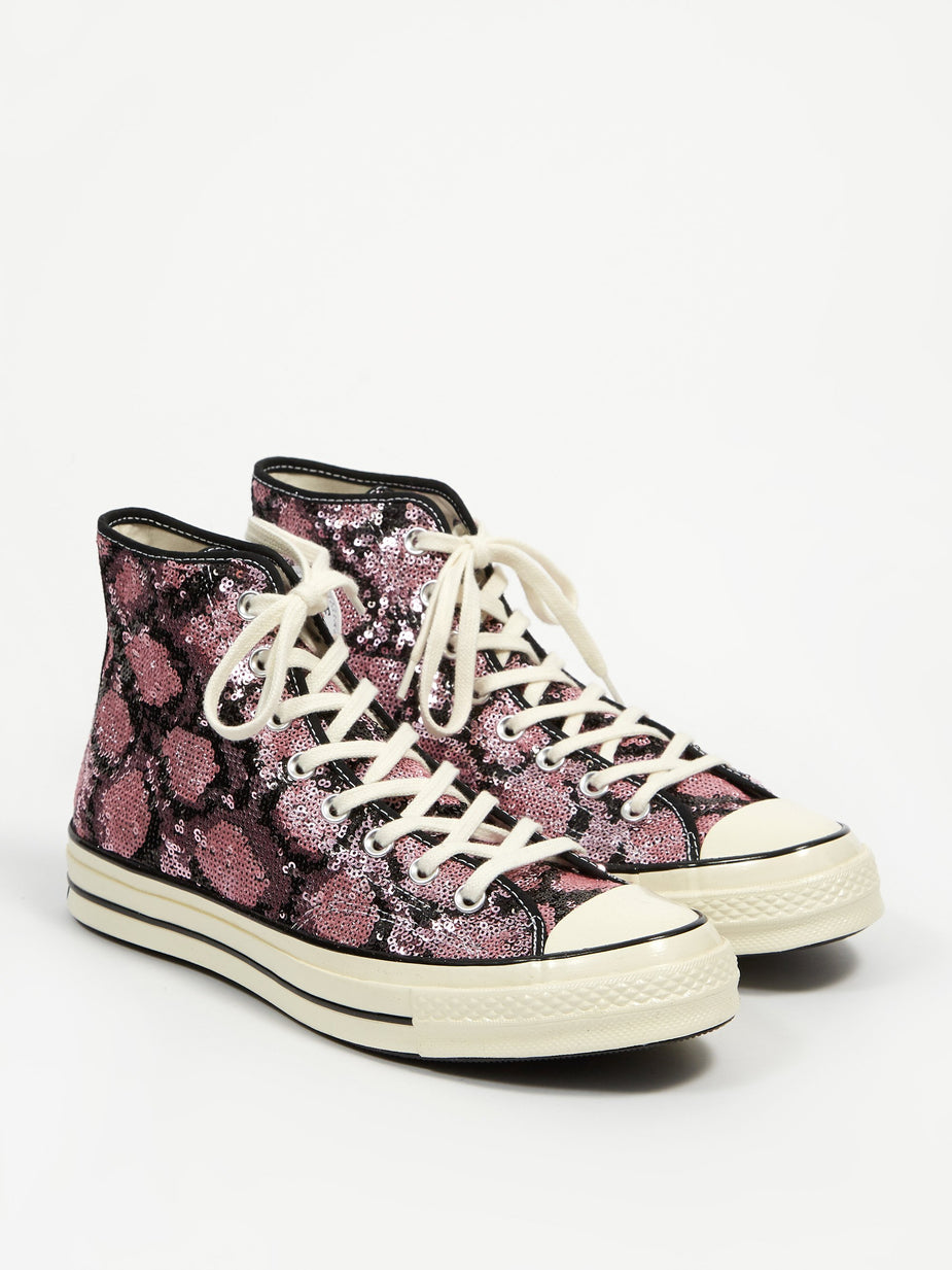 Converse Converse Snake Sequin Chuck 70 Hi - Light Orchid/Egret/Black - Black