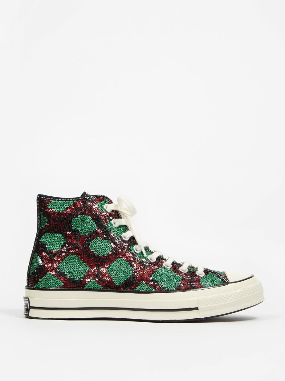 Converse Converse Snake Sequin Chuck 70 Hi - Red/Green/Egret - Red