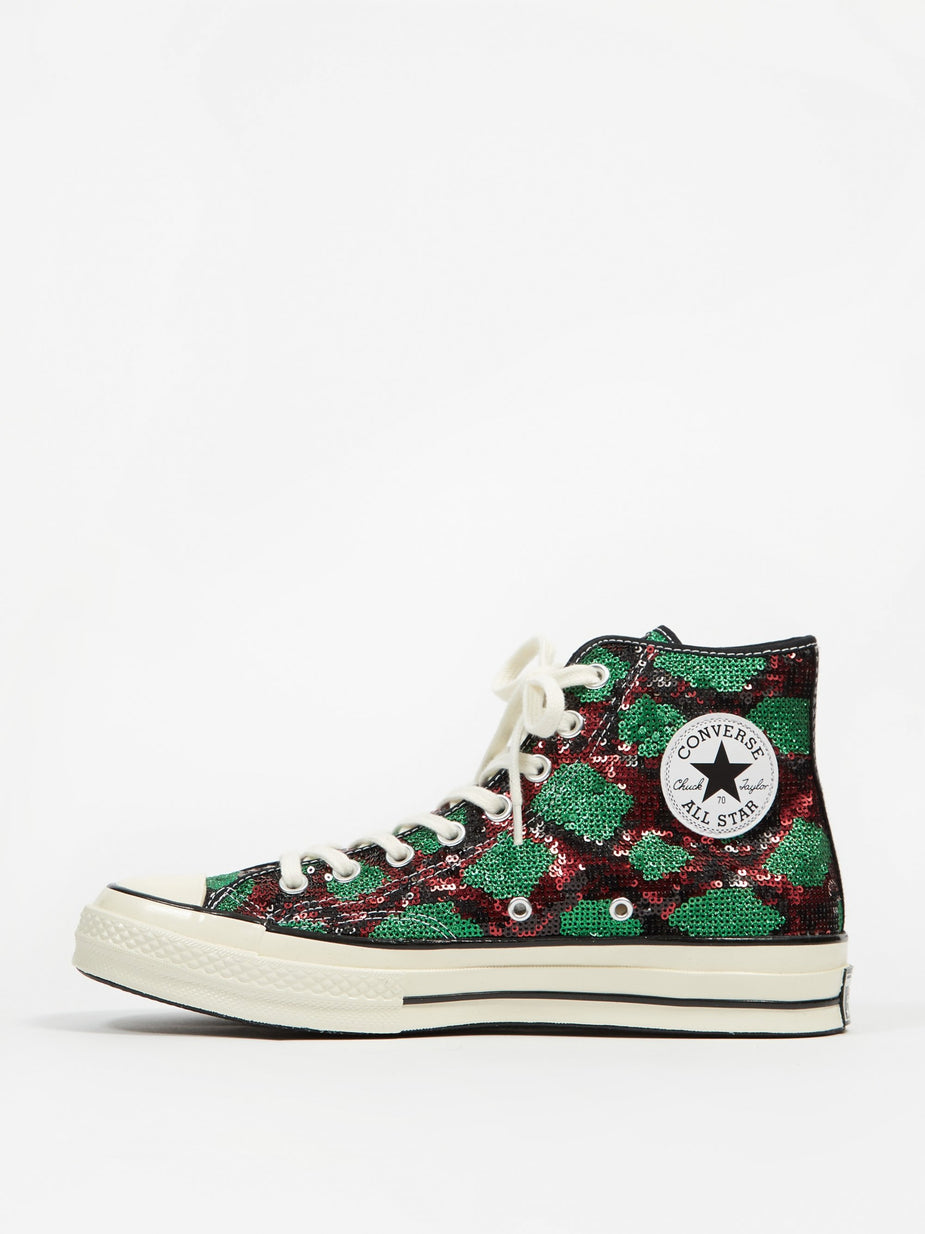 Converse Converse Snake Sequin Chuck 70 Hi - Red/Green/Egret - Red
