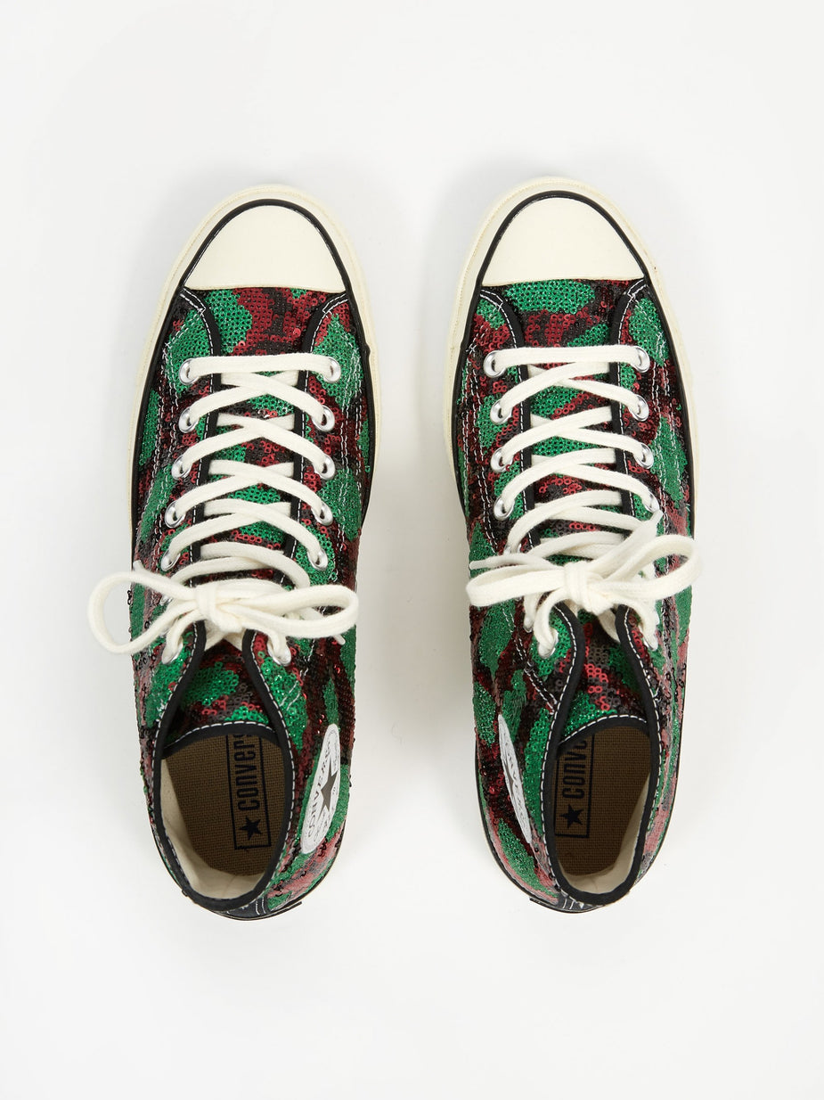 Converse Converse Snake Sequin Chuck 70 Hi - Red/Green/Egret - Red