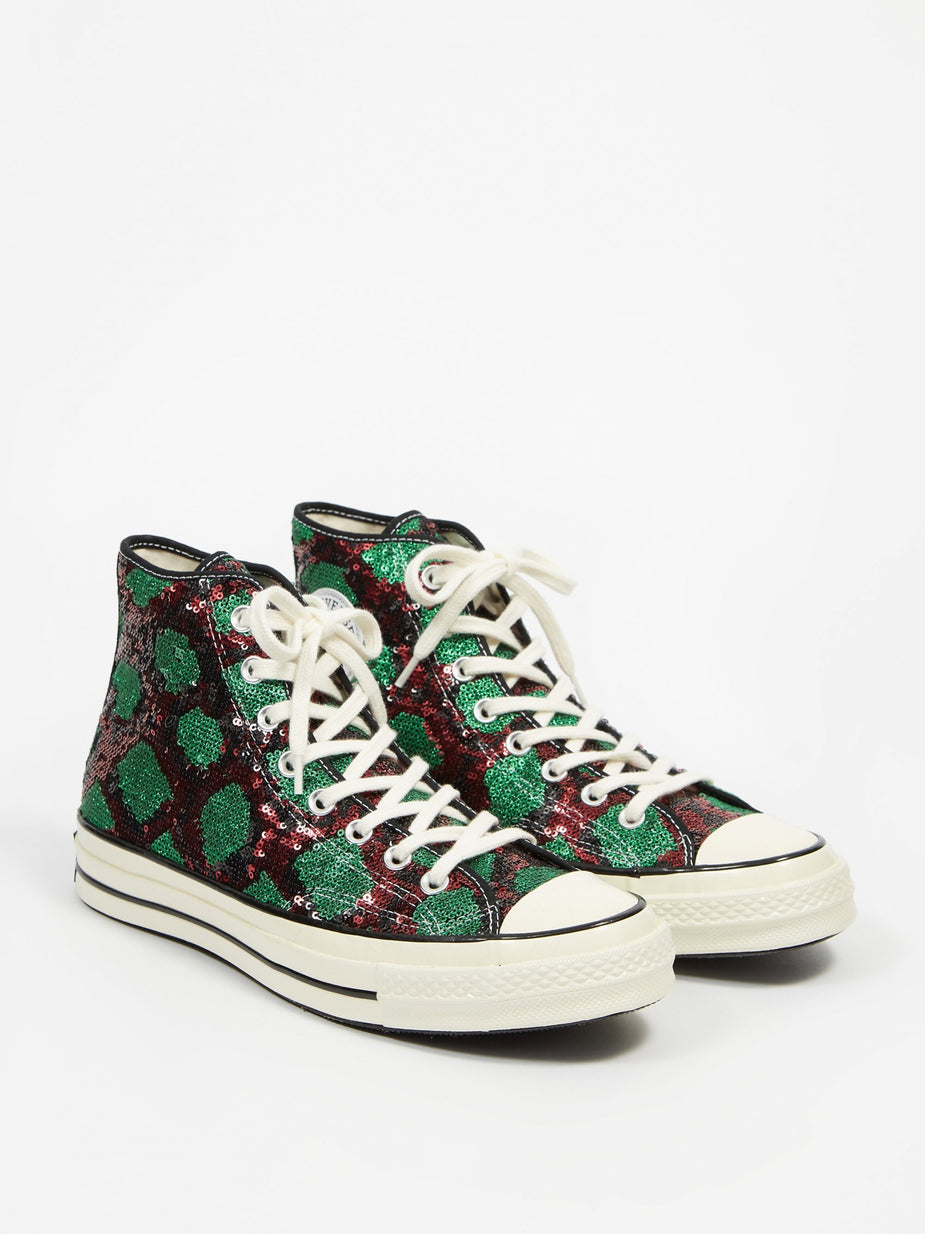 Converse Converse Snake Sequin Chuck 70 Hi - Red/Green/Egret - Red