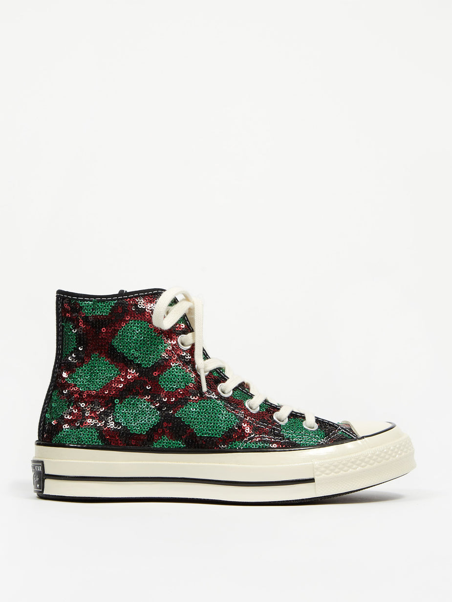 Converse Converse Snake Sequin Chuck 70 Hi - Red/Green/Egret - Red