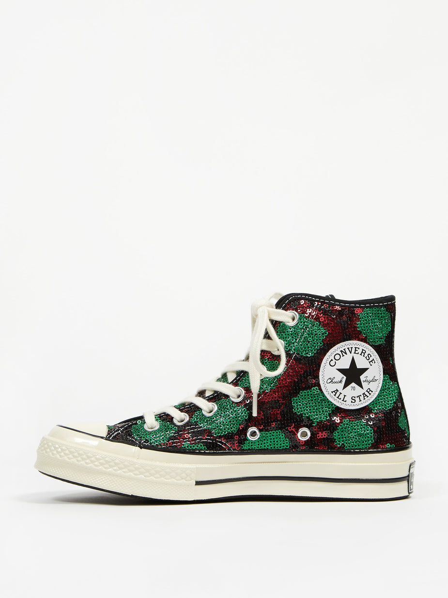 Converse Converse Snake Sequin Chuck 70 Hi - Red/Green/Egret - Red