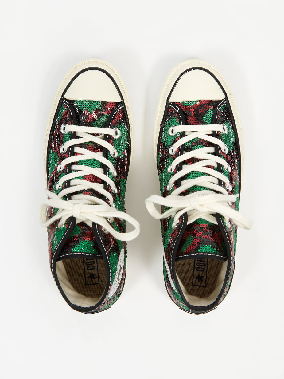 Converse Converse Snake Sequin Chuck 70 Hi - Red/Green/Egret - Red