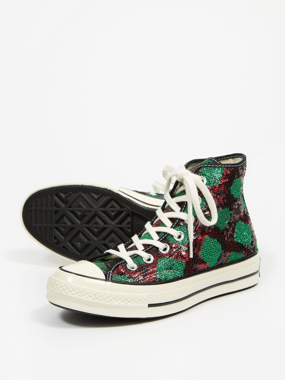 Converse Converse Snake Sequin Chuck 70 Hi - Red/Green/Egret - Red