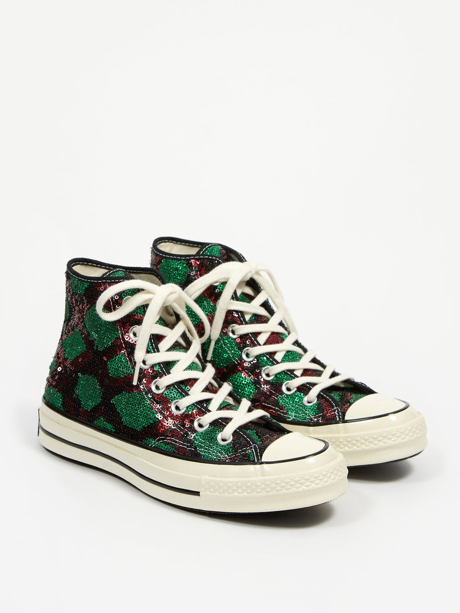 Converse Converse Snake Sequin Chuck 70 Hi - Red/Green/Egret - Red