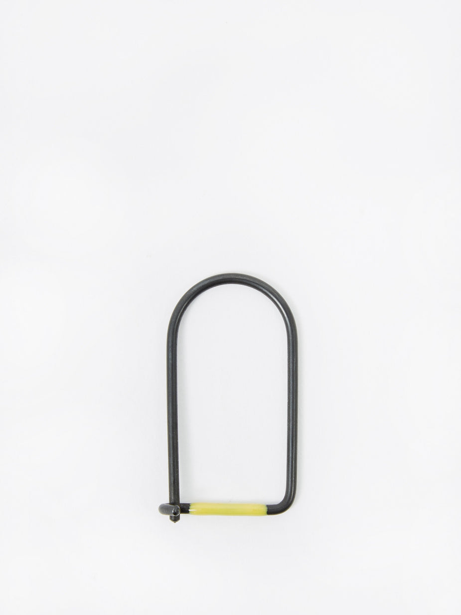 Craighill Craighill Wilson Carbon Black Enamelled Keyring - Mustard - Yellow
