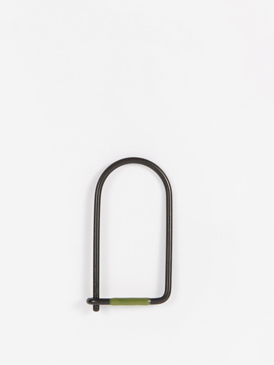 Craighill Craighill Wilson Carbon Black Enamelled Keyring - Olive - Other