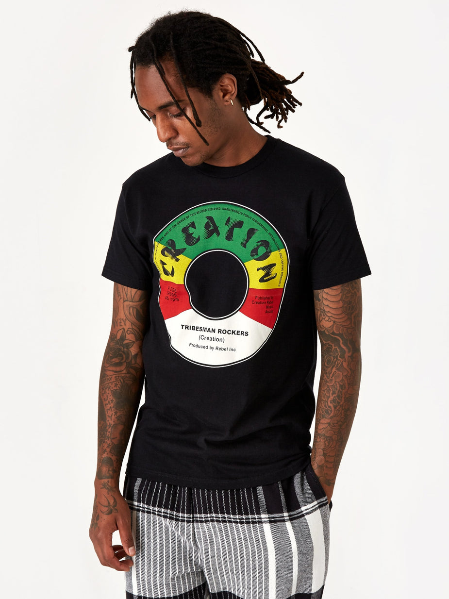 Creation Creation Tribeman Rockers Label Shortsleeve T-Shirt - Black - Black