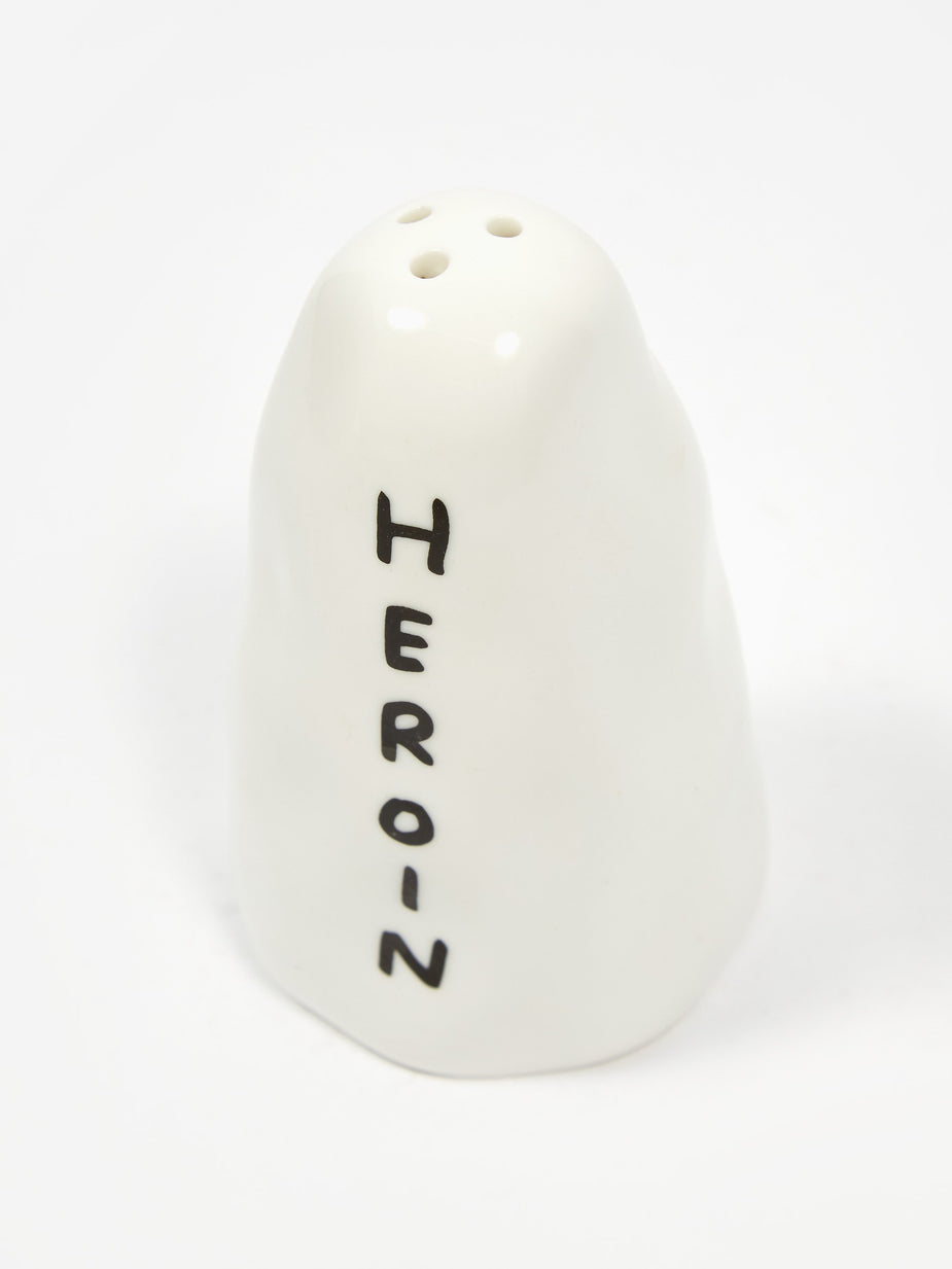 David Shrigley David Shrigley Heroin And Cocaine Salt & Pepper Shakers - White