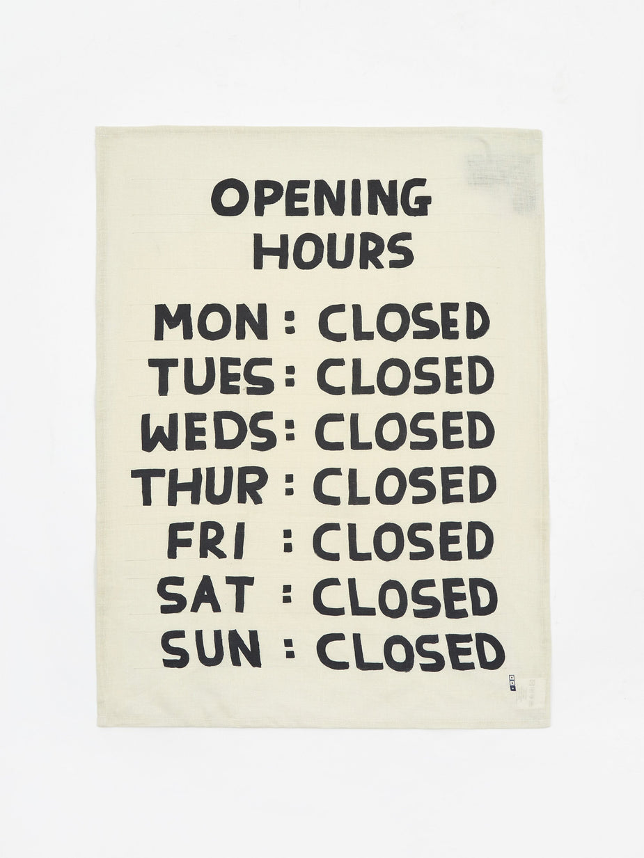 David Shrigley David Shrigley Opening Hours Tea Towel - Other