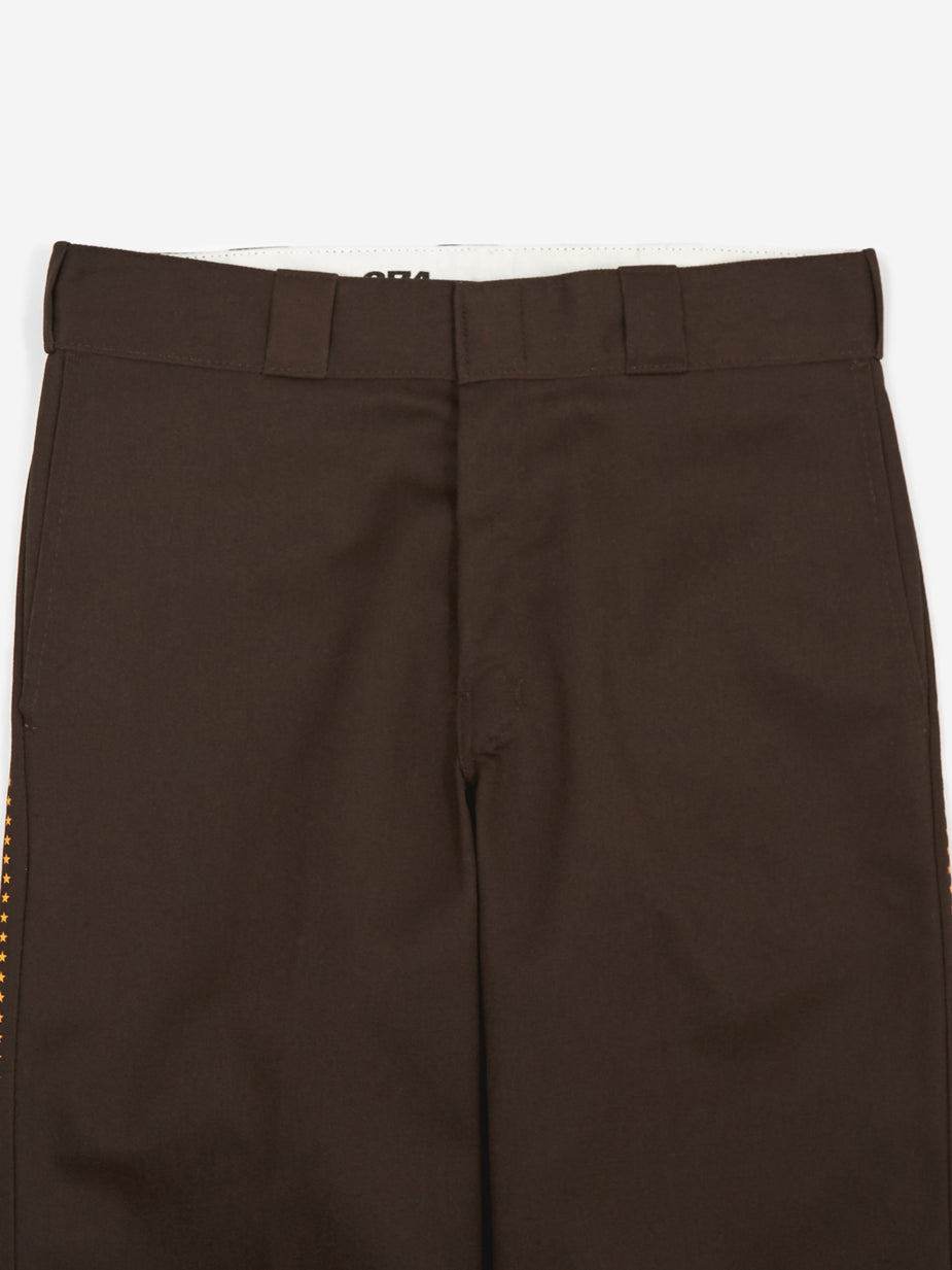 Dickies Dickies x Goodhood Original 874 Work Trouser - Brown/Yellow Star Print - Yellow